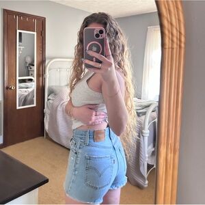 Levi's Light Blue Jean Shorts